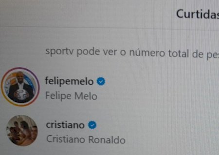 "Curtida" de Cristiano Ronaldo em postagem com fala de Felipe Melo repercute em Portugal