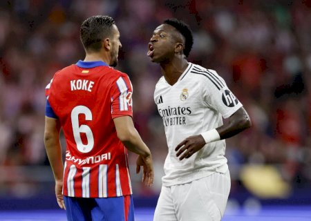 TV revela discussão entre Vini Jr. e Koke no clássico de Madri: "Chorão de m****"