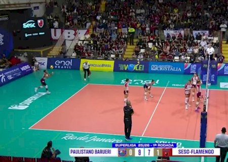 Sesc-Flamengo vence rali de 1m37s e pode confirmar recorde de mais longo do vôlei; veja lance