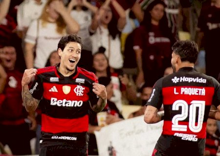 Flamengo vence Fluminense com gols de Pedro e assume vice-lideran&ccedil;a
