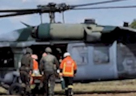 Simulado de resgate em rodovia tem at&eacute; opera&ccedil;&atilde;o com helic&oacute;ptero da Aeron&aacute;utica