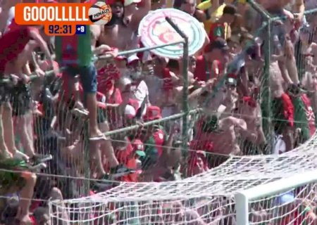 Gol do título da Portuguesa Santista causa queda de alambrado na final do Campeonato Paulista A3