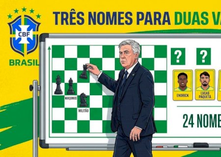 Três nomes para duas vagas: Ancelotti deixa Data Fifa com definição na zaga e dúvida sobre meias e atacantes