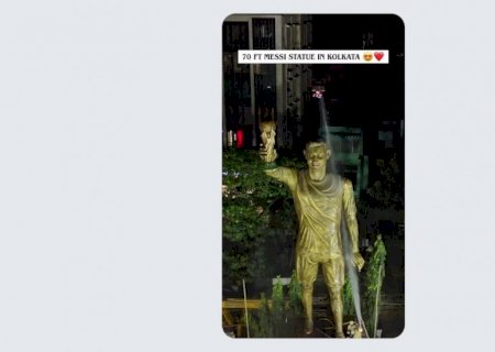 Estátua gigante de Messi na Índia será removida por questões de segurança