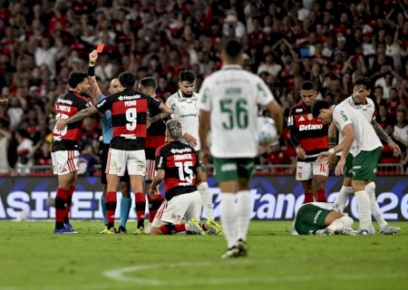 Flamengo x Palmeiras: Carrascal é expulso aos 20 minutos do 1º tempo; veja vídeo
