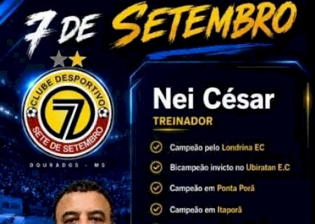 Sete de Setembro anuncia treinador para disputar a S&eacute;rie B de MS