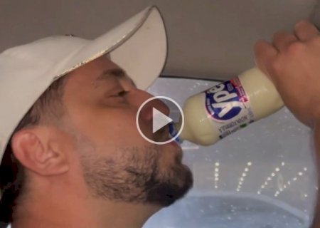 "Era iogurte", brinca campo-grandense que viralizou ao beber detergente