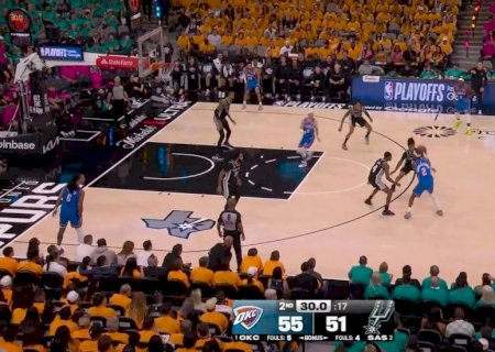 Thunder vence Spurs em jogo marcado por confusão e abre 2 a 1 na final da Conferência Oeste