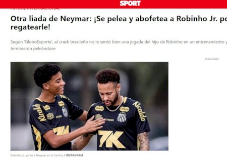 Imprensa internacional repercute briga de Neymar com Robinho Jr. em treino do Santos: "Perdeu a cabeça"