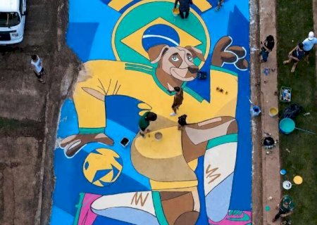 Vila Nasser resgata tradi&ccedil;&atilde;o das ruas pintadas com o &ldquo;Caramelo da Copa&rdquo;