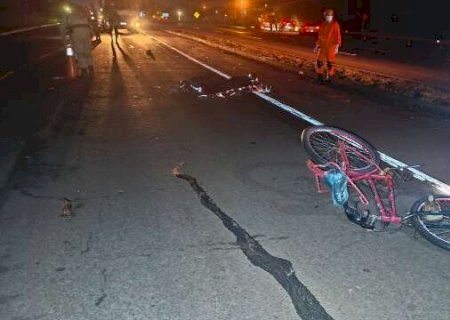 Ciclista morre atropelado na BR-163 em trecho marcado por acidentes