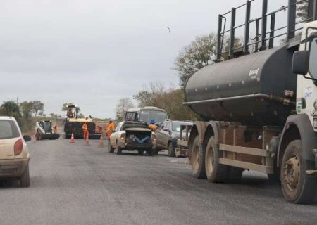 Obra na BR-267 entre Caracol e Porto Murtinho preocupa motoristas por riscos