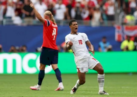Bellingham decide, Inglaterra vira sobre a Noruega e vai &agrave; semifinal da Copa