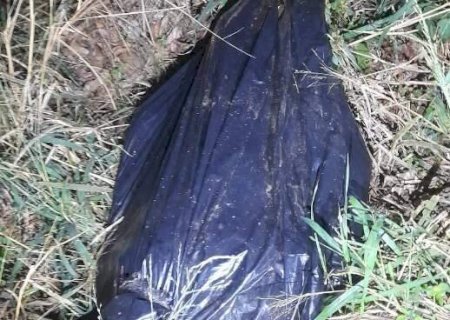 Corpo enrolado em lona preta &eacute; encontrado em mata