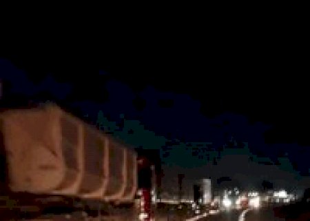 Congestionamento passa de 3 km na BR-163 ap&oacute;s acidente com morte