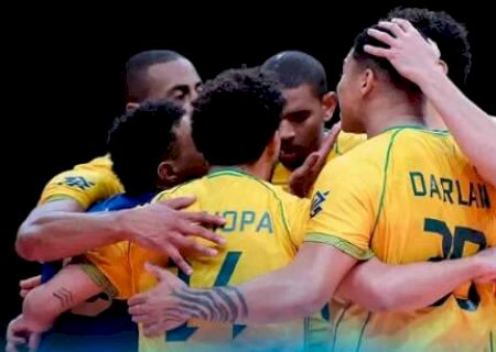 Com campo-grandense em quadra, Brasil garante vaga ol&iacute;mpica no v&ocirc;lei masculino