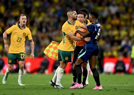 Endrick se estranha com Souttar, e jogadores de Austrália e Brasil brigam em amistoso; assista