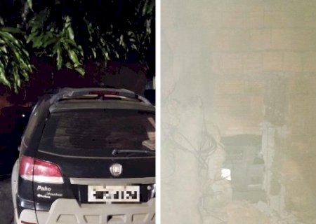 Fiat Palio invade cal&ccedil;ada, atinge muro de casa e motorista acaba preso