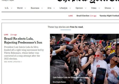 Imprensa internacional destaca vitória histórica de Lula
